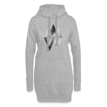 Montagnes - Sweat-shirt à capuche long Femme - gris chiné - Devant