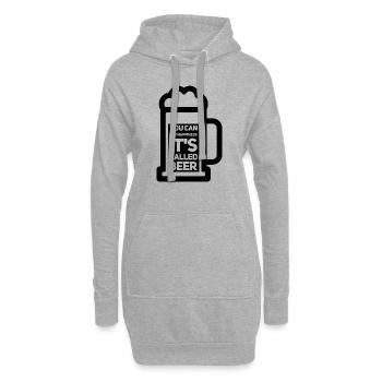 Buveur de bière Amateurs de bière Idée cadeau des brasseurs de bière - Sweat-shirt à capuche long Femme - gris chiné - Devant