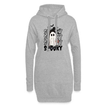 SpookyGeist - Hoodie-Kleid - Grau meliert - Vorne