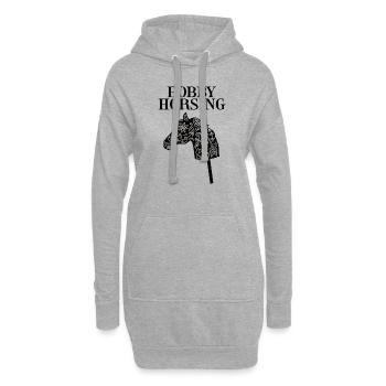 Hobby Horsing Pferdekopf Hobbyhorse Steckenpferde - Hoodie-Kleid - Grau meliert - Vorne