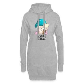 autistische Maske gegen Autismus neurospicy - Hoodie-Kleid - Grau meliert - Vorne