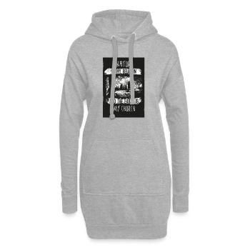 La nature est ma religion - Sweat-shirt à capuche long Femme - gris chiné - Devant