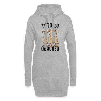Runner canard canard canard canard canard poulailler cadeau - Sweat-shirt à capuche long Femme - gris chiné - Devant
