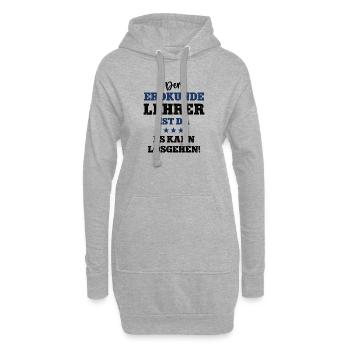 Erdkunde Lehrer Geographie Schule Lustig Geologen - Hoodie-Kleid - Grau meliert - Vorne