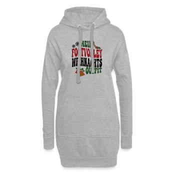 Footvolley Weihnachten Outfit Footvolleyspieler - Hoodie-Kleid - Grau meliert - Vorne