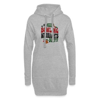 Bowler Weihnachten Bowlingspieler Spieler Team - Hoodie-Kleid - Grau meliert - Vorne