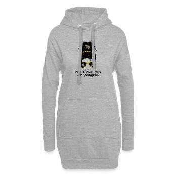 Sternzeichen Jungfrau Tierkreiszeichen Jungfrauen - Hoodie-Kleid - Grau meliert - Vorne
