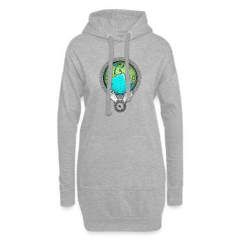 Save our Planet Earth Natur Schutz Umweltschutz - Hoodie-Kleid - Grau meliert - Vorne