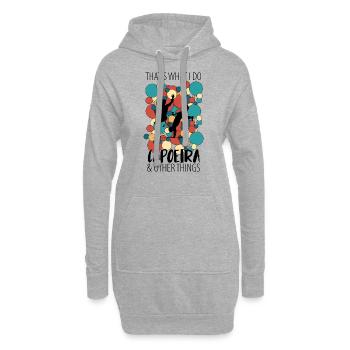 Capoeira - Sweat-shirt à capuche long Femme - gris chiné - Devant