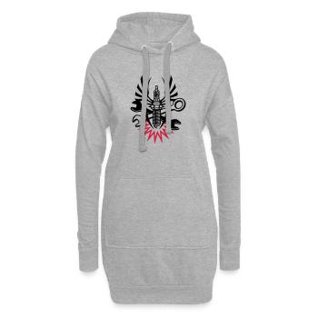 Une bougie d'allumage avec deux clés - Sweat-shirt à capuche long Femme - gris chiné - Devant