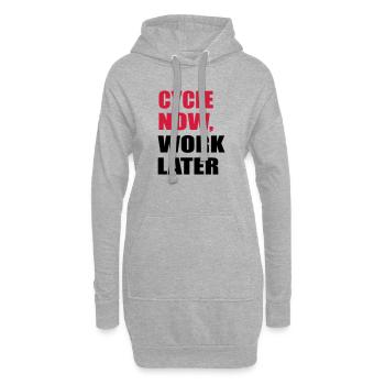 Radsport - Hoodie-Kleid - Grau meliert - Vorne