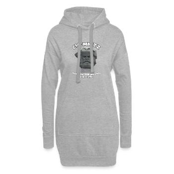 Chemnitz home of the Nischel - Hoodie-Kleid - Grau meliert - Vorne