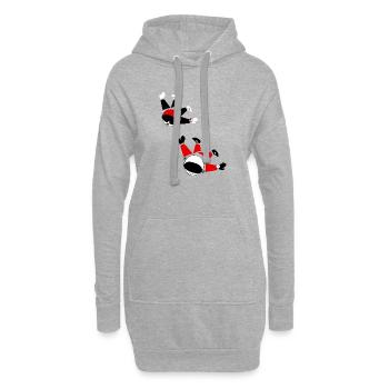 Skydive Dudes 1 - Sweat-shirt à capuche long Femme - gris chiné - Devant