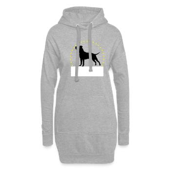 American Staffordshire Terrier individuell - Hoodie-Kleid - Grau meliert - Vorne