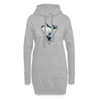 Alpine MTB Crest - Hoodie-Kleid - Grau meliert - Vorne