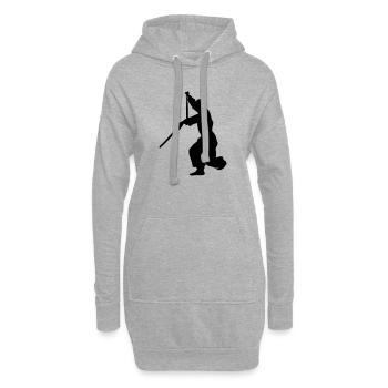 Sanchaku 3 Stück Nunchaku Kung Fu - Hoodie-Kleid - Grau meliert - Vorne