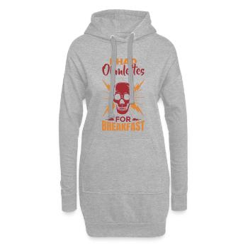 Blague électronique - Sweat-shirt à capuche long Femme - gris chiné - Devant