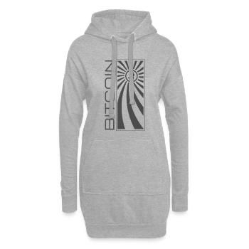 Bitcoin BTC Logo - Hoodie-Kleid - Grau meliert - Vorne