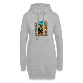 Motocross Action Schlamm Spritzer - Hoodie-Kleid - Grau meliert - Vorne