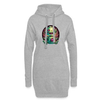 Roboter Radiance Neon - Hoodie-Kleid - Grau meliert - Vorne