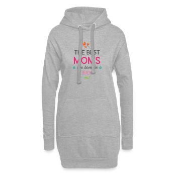 Die besten Mütter werden im Juli geboren - Hoodie-Kleid - Grau meliert - Vorne