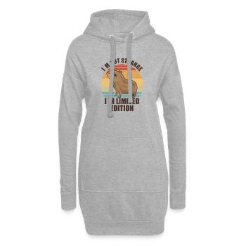 Motif animalier du zoo de Capybara - Sweat-shirt à capuche long Femme - gris chiné - Devant