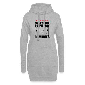 Domino Design - Hoodie-Kleid - Grau meliert - Vorne