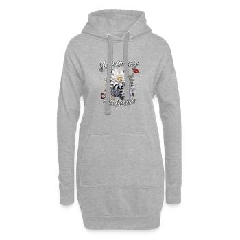 Trachtenshirt Herzmadl Edelweiss Dirndl Damen - Hoodie-Kleid - Grau meliert - Vorne