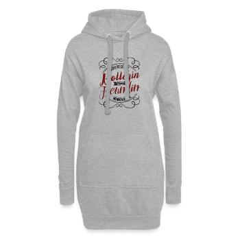 Glück ist eine Kollegin wie dich zu haben - Hoodie-Kleid - Grau meliert - Vorne
