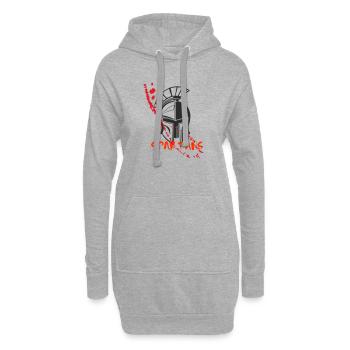 Helm Sparta und Blut 7 - Hoodie-Kleid - Grau meliert - Vorne