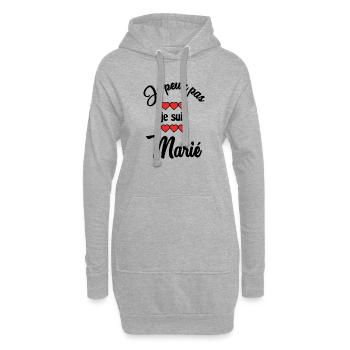 ICH KANN NICHT. HEIRATEN. ZUKÜNFTIGER BRÄUTIGAM. Junggesellinnenabschied. MANNSCHAFT. MANNSCHAFT - Hoodie-Kleid - Grau meliert - Vorne
