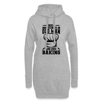 Bäcker Opa - Hoodie-Kleid - Grau meliert - Vorne