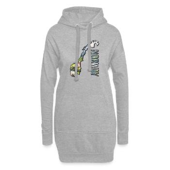 Aquarell Landkarte Norwegen - Hoodie-Kleid - Grau meliert - Vorne