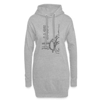 ja37 viggen - Hoodie Dress - heather grey - Front