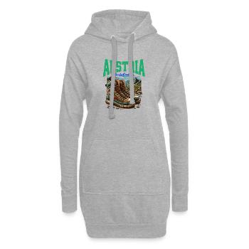 L’Autriche refroidit Wander Design - Österreich - Sweat-shirt à capuche long Femme - gris chiné - Devant