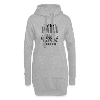 Si papa ne peut pas le réparer, personne ne le peut - Sweat-shirt à capuche long Femme - gris chiné - Devant