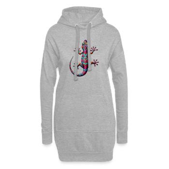 Gecko - Hoodie Dress - heather grey - Front