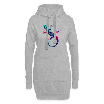 Gecko - Hoodie-Kleid - Grau meliert - Vorne