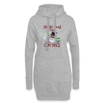 Santa Jingle Zweimal - Hoodie-Kleid - Grau meliert - Vorne