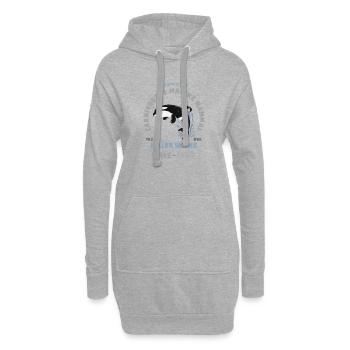 orque animal mammifère marin - épaulard - Sweat-shirt à capuche long Femme - gris chiné - Devant