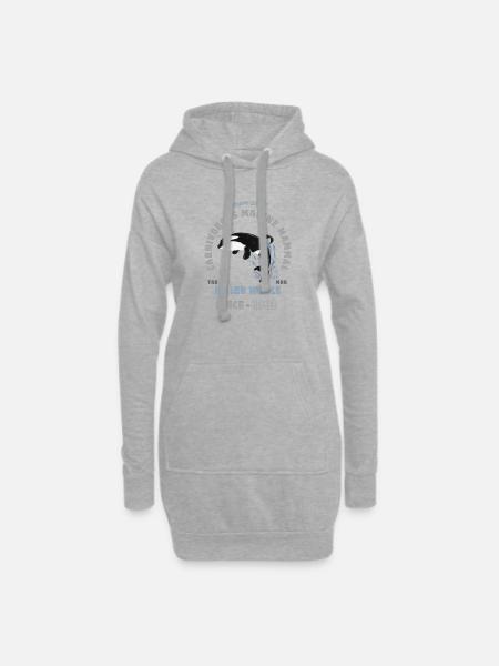orca animal marine mammal - killer whale - Hoodie Dress - heather grey