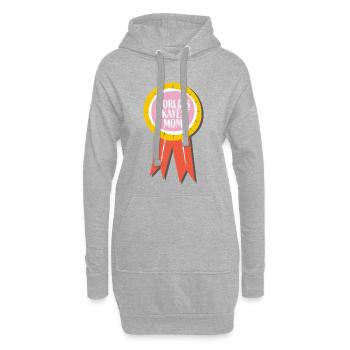 Weltbeste Durchschnitts-Mama – Lustiger Mom-Spruch - Hoodie-Kleid - Grau meliert - Vorne