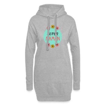 BONNE FÊTE. BONNE FÊTE MAMAN. MAMAN. FÊTE - Sweat-shirt à capuche long Femme - gris chiné - Devant