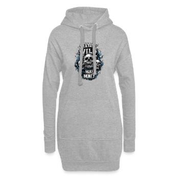 Stay Wild Make Money Bitcoin Crypto Finance - Hoodie-Kleid - Grau meliert - Vorne