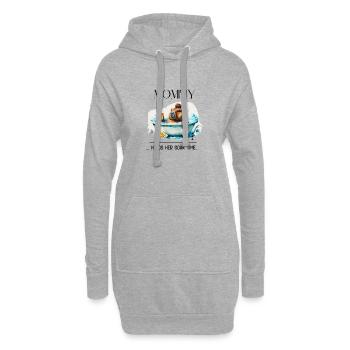 Maman a besoin de son temps de bain – Selfcare Mom Design - Sweat-shirt à capuche long Femme - gris chiné - Devant