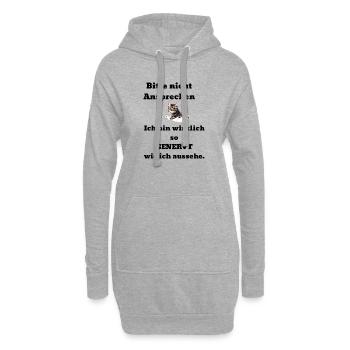 Spruch Kater genervt - Hoodie-Kleid - Grau meliert - Vorne