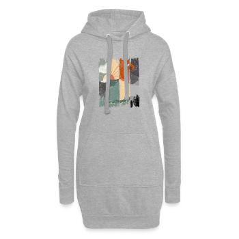 Illustration abstraite de paysage de coucher de soleil - Sweat-shirt à capuche long Femme - gris chiné - Devant