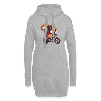 Motorrad Gurken Abenteuer Freiheit - Hoodie-Kleid - Grau meliert - Vorne