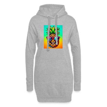 Ananas - Sweat-shirt à capuche long Femme - gris chiné - Devant
