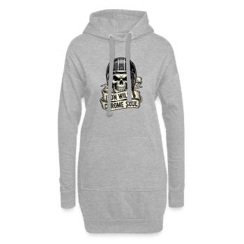 Iron Will, Chrome Soul - Hoodie-Kleid - Grau meliert - Vorne
